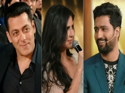 Video: Vicky Kaushal flirts with Katrina Kaif, Salman Khan gives this reaction TJL | Video: विकी कौशलने कतरिना कैफसोबत केले फ्लर्ट, सलमान खानने दिली ही रिएक्शन