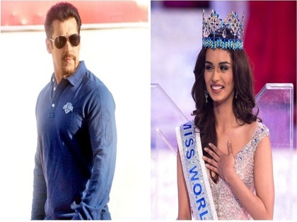 Salman Khan's eyes on Miss World Manushi Chillar! | मिस वर्ल्ड मानुषी छिल्लरवर सलमान खानची नजर !