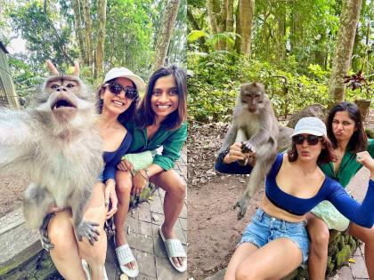 samantha ruth prabhu bali trip photos a monkey took selfie with her went viral | '...अन् चक्क माकडाने घेतला समंथासोबत सेल्फी' अभिनेत्रीने पोस्ट केले बाली ट्रीपचे Photos