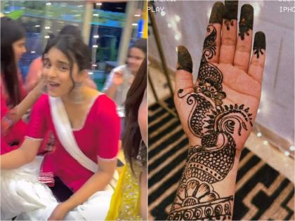 Sumbul tauqeer father touqeer khan wedding rituals started bigg boss 16 fame actress applied mehndi on her hands shared pics | Sumbul Touqeer: वडिलांच्या दुसऱ्या लग्नासाठी सुंबूल तौकीर आहे खूपच उत्सुक, हाताला लावली मेहंदी