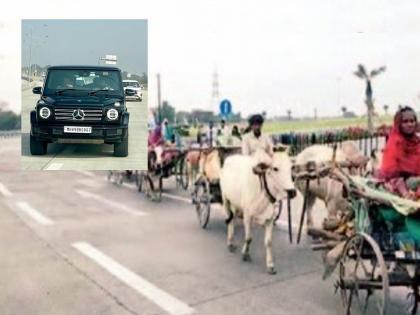 Samruddhi Mahamarg: OMG! Lines of bullock carts on Samriddhi Highway on the first day; Video Goes Viral | Samruddhi Mahamarg: चर्चा तर होणारच! समृद्धी महामार्गावर पहिल्याच दिवशी बैलगाड्यांच्या रांगा; कसे होणार?