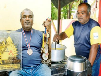 Earned medals for country, now sells tea-cups; Chhatrapati Award winning disabled sportsperson looking for a job | देशासाठी पदके मिळवली, आता विकताे चहा-पाेहे; छत्रपती पुरस्कारप्राप्त दिव्यांग खेळाडूची नोकरीसाठी वणवण