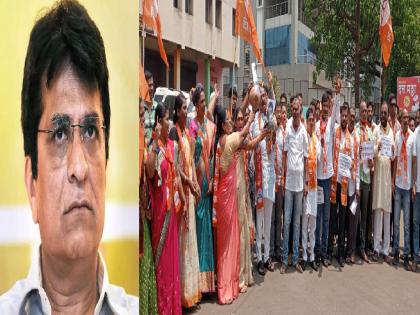 Shiv Sena protests in Sangli against Kirit Somaiya, demand to file a case | किरीट सोमय्यांविरोधात सांगलीत शिवसेनेची निदर्शने, गुन्हा दाखल करण्याची मागणी