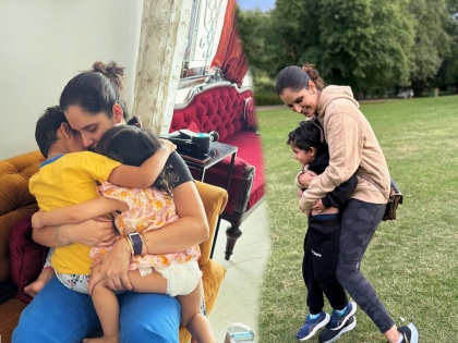 Sania Mirza shared a photo hugging her son and niece gave caption lifelines | लेकाला घट्ट मिठी मारत सानिया मिर्झाने शेअर केला फोटो, भाचीलाही घेतलं जवळ; कॅप्शनने वेधलं लक्ष