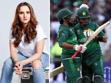 ICC World Cup 2019 : Indian Tennis star Sania Mirza as Pakistan end New Zealand's unbeaten run | ICC World Cup 2019 : पाकिस्तानच्या विजयावर सानिया मिर्झानं केलं ट्विट, अन्...