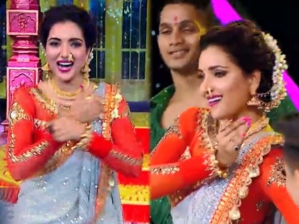 marathi actress sanjana aka rupali bhosle dance on superhit lavani song dance video viral | Video: 'मला पिरतीच्या झुल्यात झुलवा'; लोकप्रिय लावणीवर संजनाच्या दिलखेचक अदा