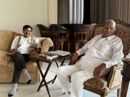 thackeray group mp sanjay raut meet sharad pawar gave information while sharing the photo know what is the exact reason | संजय राऊतांनी घेतली भेट; फोटो शेअर करत शरद पवारांनी दिली माहिती, नेमके कारण तरी काय? thackeray group mp sanjay raut meet sharad pawar gave information while sharing the photo know what is the exact reason | संजय राऊतांनी घेतली भेट; फोटो शेअर करत शरद पवारांनी दिली माहिती, नेमके कारण तरी काय?