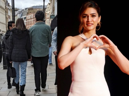Kriti Sanon walking in London with 10 years younger rumoured boyfriend he has a special connection with Dhoni | लंडनमध्ये १० वर्ष लहान बॉयफ्रेंडसोबत फिरतेय क्रिती सेनन? धोनीसोबत आहे खास कनेक्शन