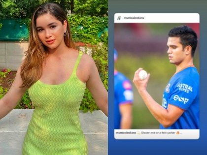 Sara Tendulkar shares Mumbai Indians Arjun Tendulkar Post on her Instagram story click to watch IPL 2022 MI vs SRH | Arjun Tendulkar Sara Tendulkar, IPL 2022: अर्जुनचा Mumbai Indians ने पोस्ट केलेला फोटो सारा तेंडुलकरनेही केला शेअर; तुम्ही पाहिलीत का तिची इन्स्टा स्टोरी?