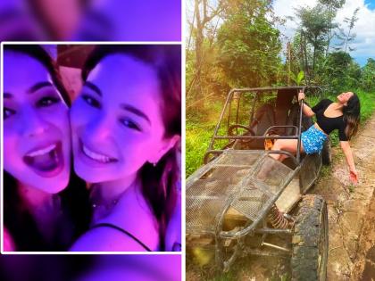 Sara Tendulkar photos viral night club party in Bali also enjoys jungle safari | Sara Tendulkar: सारा तेंडुलकरची बालीमध्ये धमाल मजा-मस्ती, मित्रांसोबत केली 'क्लब पार्टी'