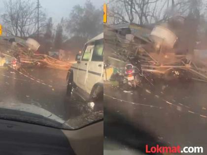 Maharashtra Rain: Heavy rain again in Satara; Tower collapses at Yavateshwar Ghat! | Maharashtra Rain: साताऱ्यात पुन्हा वळीव बरसला; यवतेश्वर घाटात टॉवर कोसळला! Maharashtra Rain: Heavy rain again in Satara; Tower collapses at Yavateshwar Ghat! | Maharashtra Rain: साताऱ्यात पुन्हा वळीव बरसला; यवतेश्वर घाटात टॉवर कोसळला!