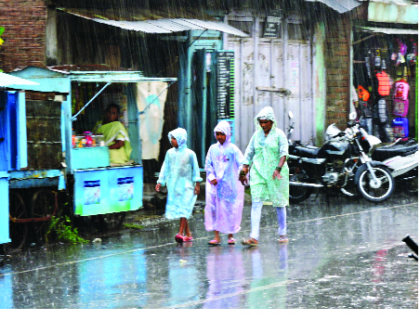 Rain accompanied with thundershowers in Satara | साताऱ्यात मेघगर्जनेसह पावसाची हजेरी