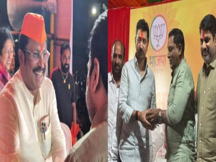 Satej Patil went to the booth of BJP, Rajesh Kshirsagar even the dancing workers were shocked. | Kolhapur: सतेज पाटील भाजप, राजेश क्षीरसागरांच्या बुथवर गेले, नाचणारे कार्यकर्तेही थबकले-video Satej Patil went to the booth of BJP, Rajesh Kshirsagar even the dancing workers were shocked. | Kolhapur: सतेज पाटील भाजप, राजेश क्षीरसागरांच्या बुथवर गेले, नाचणारे कार्यकर्तेही थबकले-video