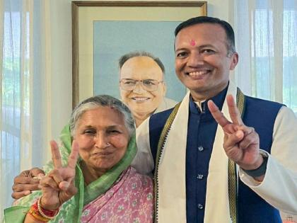 Independent MLA Savitri Jindal supports BJP MP Naveen Jindal CM Nayab Singh Saini cabinet Minister | अपक्ष उमेदवार सावित्री जिंदाल यांचा भाजप सरकारला पाठिंबा; मंत्रीपदाबाबत नवीन जिंदाल म्हणाले...