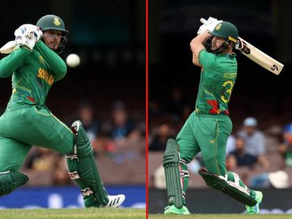 T20 World Cup, SA vs BAN : Hundred by Rilee Rossouw in just 52 balls with 7 sixes and 7 fours, his 2nd consecutive century, first of this World Cup | T20 World Cup, SA vs BAN : १४ चेंडूंत ७० धावा! Rilee Rossouw ने झळकावले वर्ल्ड कपमधील वादळी शतक; क्विंटनसह विक्रमी भागीदारी 