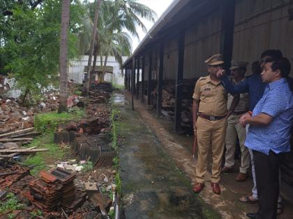 Will not release the convicts, Guardian Minister warns after Sawantwadi jail wall collapses | दोषींवर कडक कारवाई करणार, सावंतवाडी कारागृहाची भिंत कोसळल्याने पालकमंत्र्यांनी दिला इशारा Will not release the convicts, Guardian Minister warns after Sawantwadi jail wall collapses | दोषींवर कडक कारवाई करणार, सावंतवाडी कारागृहाची भिंत कोसळल्याने पालकमंत्र्यांनी दिला इशारा
