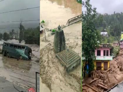 1239 traffic roads blocked in Himachal Pradesh, tourists stranded; 4 thousand crores loss so far | हिमाचलमधील १२३९ वाहतूक रस्ते ठप्प, पर्यटक अडकले; आतापर्यंत ४ हजार कोटींचे नुकसान