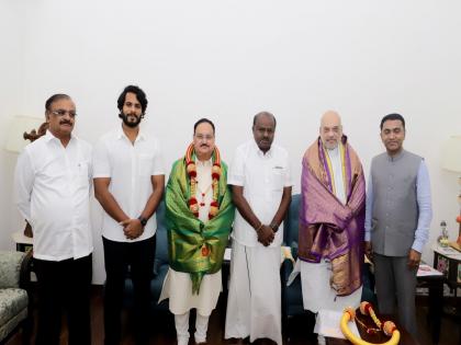 The Janata Dal (Secular) party in Karnataka has joined the NDA With BJP | भाजपानं नवा मित्र जोडला आता जुना सहकारीही सोबत येणार; NDA ला बळ मिळणार