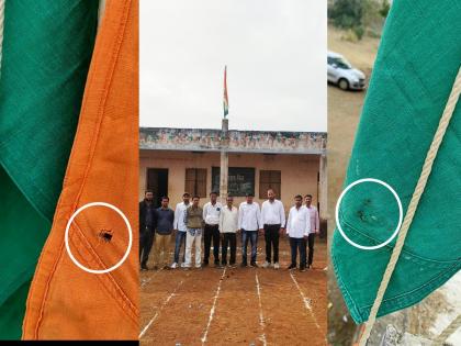 Freedom fighter Ajabrao school insulted the flag republic day 2023 | स्वातंत्र्यवीर अजाबराव काळे विद्यालयातच ध्वजाचा अपमान 