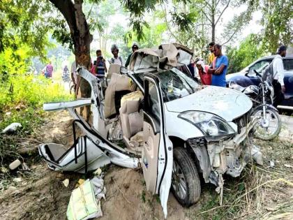 Terrible! was returning home with friends after buying a car; Death occurred 1 km before the village | भयंकर! कार खरेदी करून मित्रांसोबत घरी परतत होता; गावच्या १ किमी आधीच झाला मृत्यू