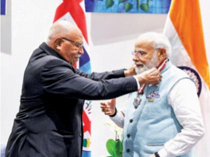 Fiji-Palau confers highest award on Modi | फिजी-पलाऊचा मोदींना सर्वोच्च पुरस्कार प्रदान