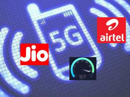 Jio, Airtel 5G Speed Tested on Ookla: Whose 5G speed is higher... here are the statistics... | Jio, Airtel 5G Speed Tested on Ookla: ओक्लाने पोलखोलच केली! एअरटेल की जिओ? कोणाचा 5G स्पीड जास्त...ही घ्या आकडेवारी...