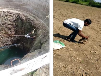 He risked his own life for rabbit, saved his life by descending into a 40 feet deep well | सश्यासाठी स्वतःचा जिव घातला धोक्यात, ४० फुट खोल विहीरीत उतरुन वाचवले प्राण