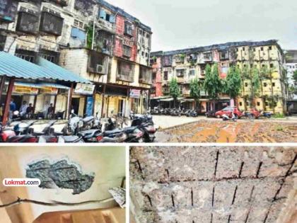 Roof leaks, plaster collapses, exile not over for 35 years; 960 families waiting for new houses | छत गळते, प्लास्टर कोसळते, ३५ वर्षांपासून वनवास संपेना; ९६० कुटुंबे नवीन घरांच्या प्रतीक्षेत Roof leaks, plaster collapses, exile not over for 35 years; 960 families waiting for new houses | छत गळते, प्लास्टर कोसळते, ३५ वर्षांपासून वनवास संपेना; ९६० कुटुंबे नवीन घरांच्या प्रतीक्षेत