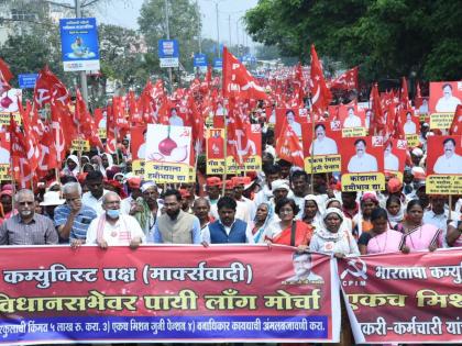 Red storm headed towards Mumbai; Long march to take possession of rightful forest lands from nashik | लाल वादळ निघाले मुंबईच्यादिशेने; हक्काच्या वनजमिनी ताब्यात घेण्यासाठी लाँग मार्च