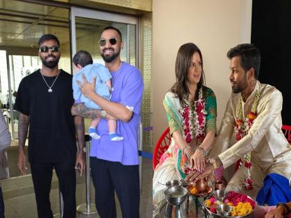 hardik pandya natasa stankovic wedding: son will dance at mommy-daddy's wedding! Hardik Pandya is getting married to Natasha again tonight in udaypur | Hardik Pandya-Natasa Wedding: मम्मी-पप्पांच्या लग्नात पोरगा नाचणार! हार्दिक पांड्या पुन्हा नताशाशी लग्न करतोय