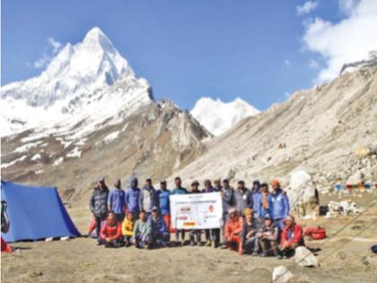 Successful ascent of Mount Meru in the Gangotri area of the Himalayas | ३७ दिवस, हिमवर्षाव, उंच बर्फाच्या भिंती, अन्...; माउंट मेरू शिखरावर चढाईचा प्रयत्न