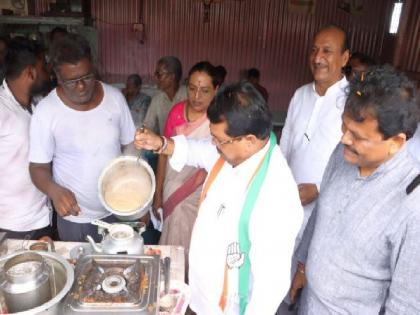 Jan Samvad Yatra : When Opposition Leaders Vijay wadettivar Makes Tea | विरोधी पक्षनेते विजय वडेट्टीवार चहा बनवितात तेव्हा...