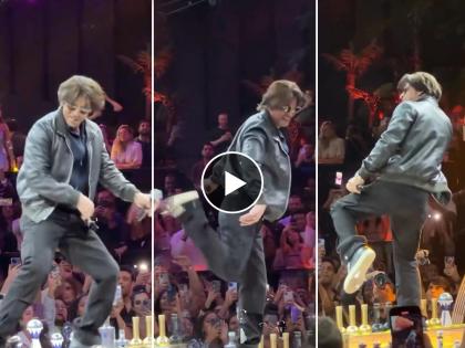 dunki movie shah rukh khan dance on chhaiyya chhaiyya song in dubai film promotional event video viral | ...अन् दुबईत 'छैय्या छैय्या' गाण्यावर थिरकला किंग खान, 'डंकी'च्या प्रमोशन इव्हेंटमधील व्हिडिओ व्हायरल