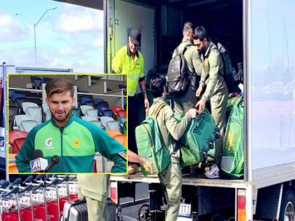 Shaheen afridi on virat pics said, We only had 30 minutes to catch our next flight that's why  pakistan cricketers loading luggage by themselves at Sydney airport | "आमच्याकडं फक्त ३० मिनिटं होती...", पाकिस्तानी खेळाडू 'कुली' अन् शाहीन आफ्रिदीचं स्पष्टीकरण