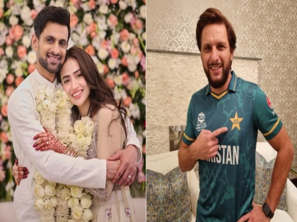 Sania Mirza and Shoaib Malik Divorce Former Pakistan captain Shahid Afridi congratulates Shoaib on his marriage to Sana Javed | Shoaib Malik: अल्लाहनं शोएब मलिकला याच पत्नीसोबत आयुष्यभर खुश ठेवावं - शाहिद आफ्रिदी