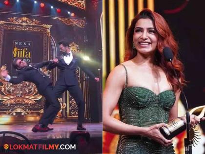 shahrukh khan and vicky kaushal dance oo antava song samantha ruth prabhu reaction viral | Video: 'ऊ अंटवा' गाण्यावर शाहरुख-विकी कौशलचा भन्नाट डान्स, अशी होती समंथाची प्रतिक्रिया