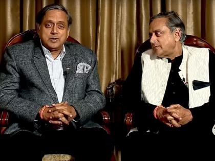 When Shashi Tharoor's body, mind and intellect are stolen... AI wala Tharoor was asking the question... | जेव्हा शशी थरूर यांचा देह, मन आणि बुद्धीही चोरली जाते... AI वाले थरूरच प्रश्न विचारत होते...  