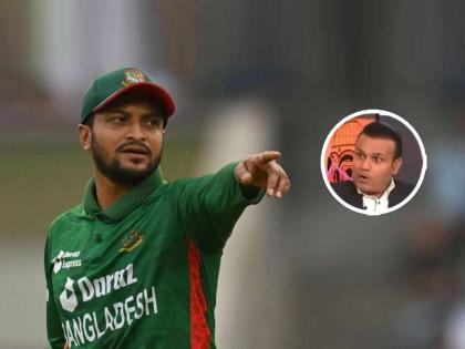 Shakib Al Hasan befitting reply to Virender Sehwag criticism saying there is nothing to answer for anyone T20 World Cup 2024 | वीरेंद्र सेहवागच्या टीकेला शाकिब अल हसनचं रोखठोक उत्तर, म्हणाला- "अशा लोकांना..."