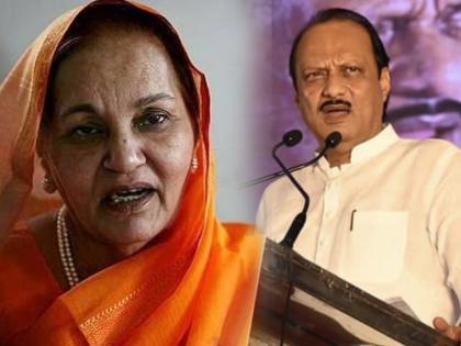 Vasantdada Patil's wife Shalinitai Patil criticizes Ajit Pawar | "अजित पवारांचं बंड स्वार्थासाठी..."; शालिनीताई पाटील यांनी अजितदादांना सुनावलं