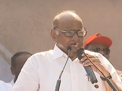 '...so Maharashtra will not sit back, it will not remain without burning', Sharad Pawar's warning from Mahamorcha | '...तर महाराष्ट्र स्वस्थ बसणार नाही, पेटून उठल्याशिवाय राहणार नाही', महामोर्चातून शरद पवारांचा इशारा 