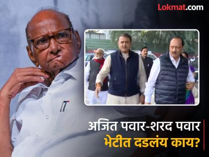 NCP leaders along with Ajit Pawar meets Sharad Pawar in Delhi; given wishes to Pawar Birthday | दिल्लीत अजित पवारांसह NCP च्या प्रमुख नेत्यांनी घेतली शरद पवारांची भेट; चर्चांना उधाण