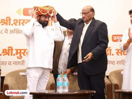 Deputy Chief Minister Eknath Shinde Shiv Sena leaders met Sharad Pawar once again | ठाकरेंच्या टीकेनंतर शिंदेंच्या नेत्याने पुन्हा घेतली शरद पवारांची भेट; म्हणाले, "ही सदिच्छा भेटच" Deputy Chief Minister Eknath Shinde Shiv Sena leaders met Sharad Pawar once again | ठाकरेंच्या टीकेनंतर शिंदेंच्या नेत्याने पुन्हा घेतली शरद पवारांची भेट; म्हणाले, "ही सदिच्छा भेटच"