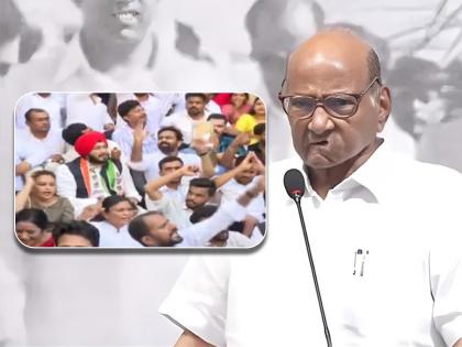 ncp party workers starts protest after sharad pawar announcement of retire from president post | “शरद पवारांनी निर्णय मागे घ्यावा”; राष्ट्रवादी काँग्रेसचे कार्यकर्त्यांचे आंदोलन, उपोषणाला बसले