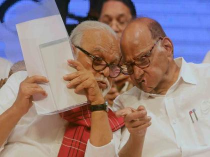 sharad Pawar's move to talk about reservation chhagan Bhujbal met | पवार यांना आरक्षणावर बोलते करण्याची खेळी; सत्ताधाऱ्यांची नीती, भुजबळांनी घेतली भेट