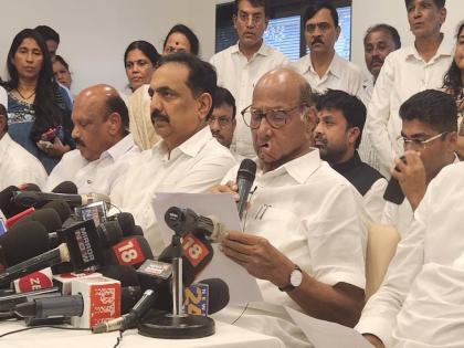 know What ncp chief Sharad Pawar said while withdrawing his decision to resign Read his statement politics ajit pawar | Sharad Pawar : राजीनाम्याचा निर्णय मागे घेताना काय म्हणाले शरद पवार; वाचा, त्यांचं निवेदन जसंच्या तसं