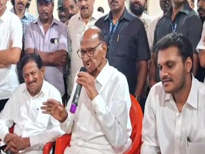 These days I am 100 percent vegetarian Sharad Pawar answer to Jain Muni question | Sharad Pawar: "आजकाल मी शंभर टक्के शाकाहारी", जैन मुनींच्या प्रश्नाला शरद पवारांचे उत्तर