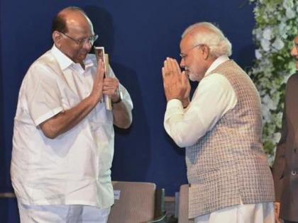 ...So Sharad Pawar could not become Prime Minister: PM Modi target congress | ...म्हणून शरद पवार पंतप्रधान होऊ शकले नाहीत; पंतप्रधान माेदींनी 'दुखरी' नस छेडली