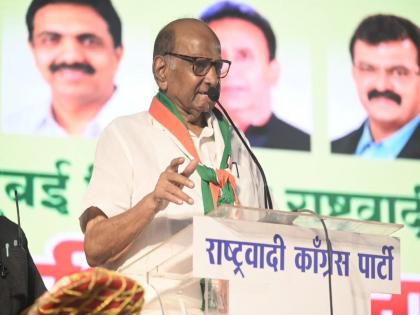 Sharad Pawar criticizes Ajit Pawar's group in a public meeting in Mumbai | खऱ्या राष्ट्रवादीला संघर्ष करण्याची वेळ आणली, पण...; शरद पवारांचा अजित पवार गटाला टोला