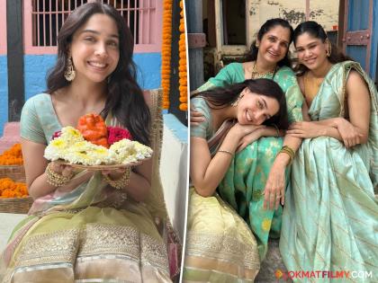 मराठमोळी अभिनेत्री शर्वरी वाघ मूळ गावी मोरगावात साजरी करतेय गणेश चतुर्थी, पाहा तिचे फोटो