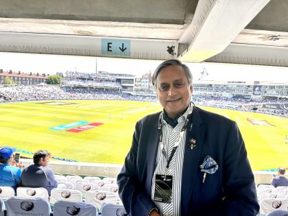 shashi tharoor attends wtc final 2023 | WTCच्या फायनलला शशी थरूर यांची हजेरी